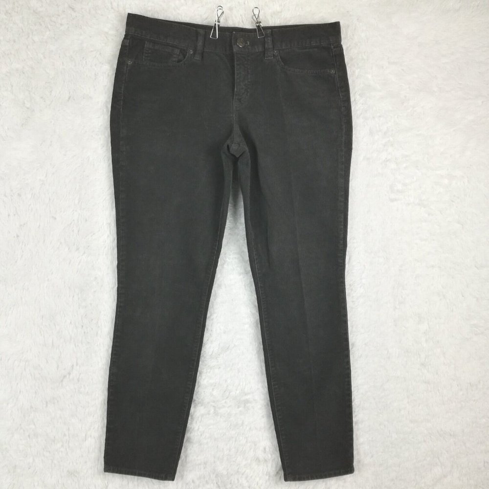 J. Crew Womens Pants Skinny Corduroy Dark Gray Stretch Mid Rise 30